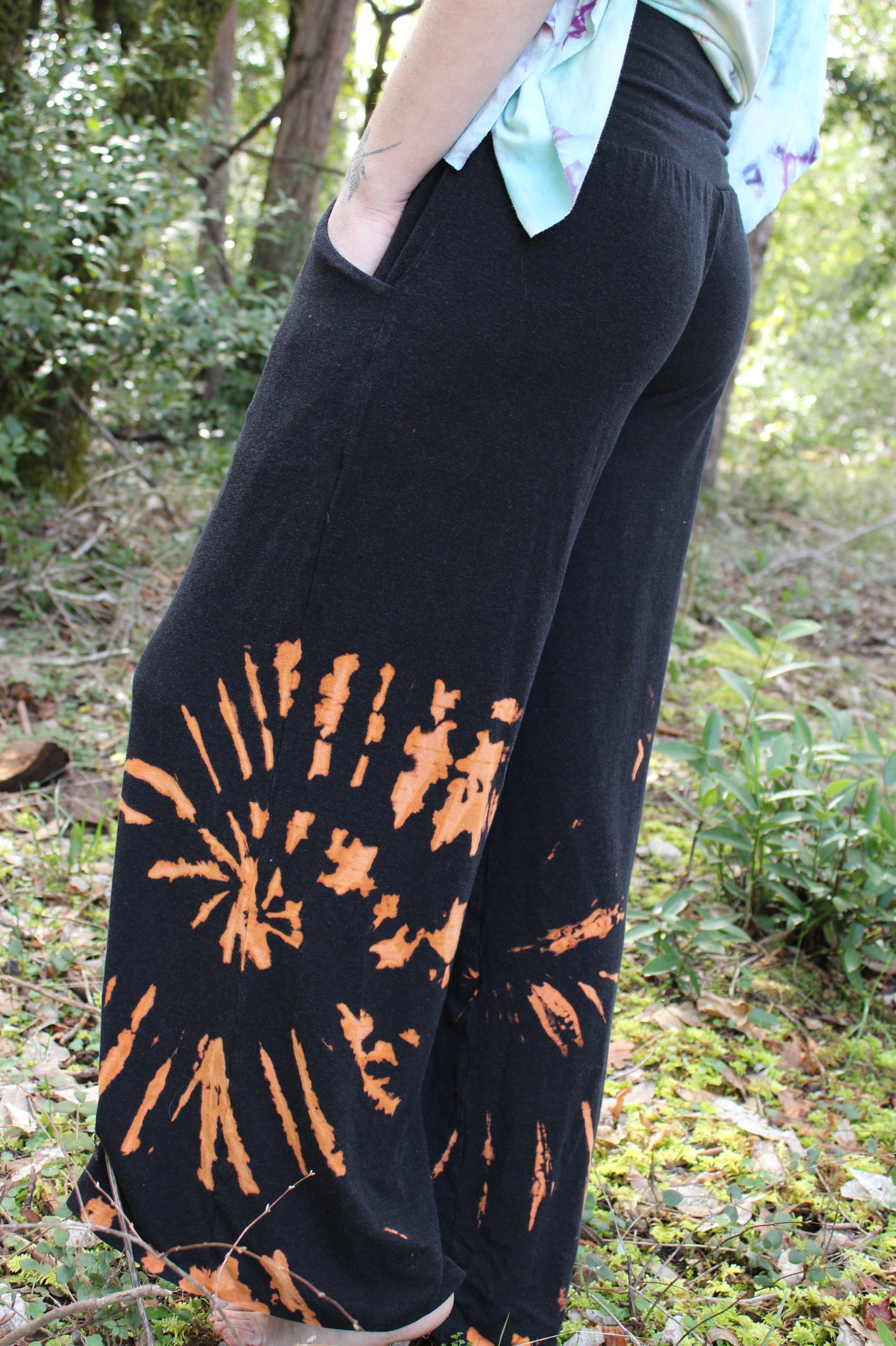 Small-Tall Wide Leg Pant Reverse dyed