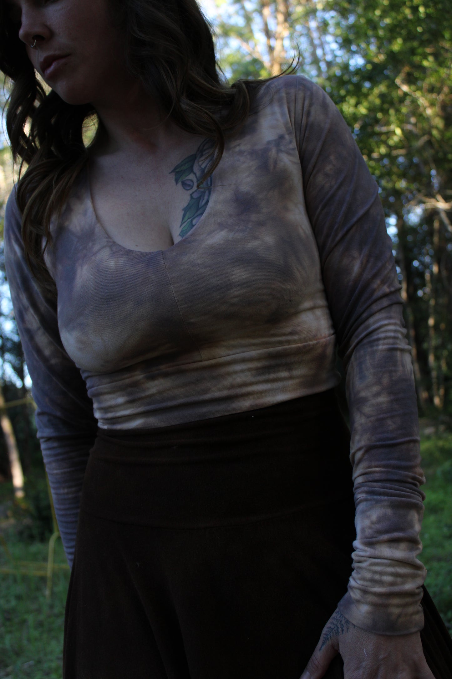 Small Long Sleeve Crop Opal Colorway
