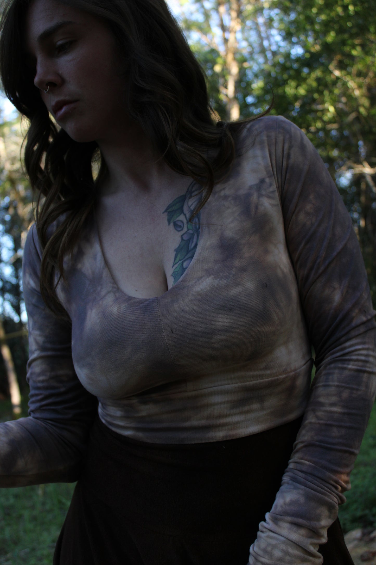 Small Long Sleeve Crop Opal Colorway