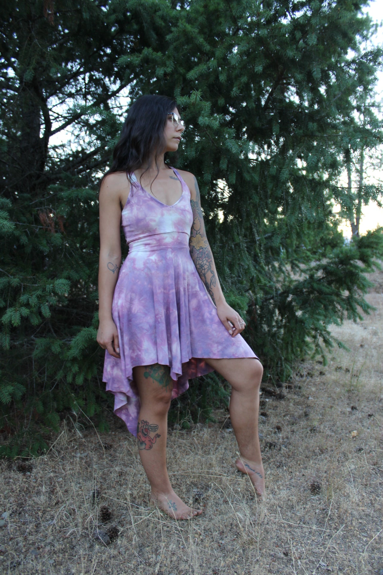 Small HighLow Fairy Dress Rose Quartz Colorway