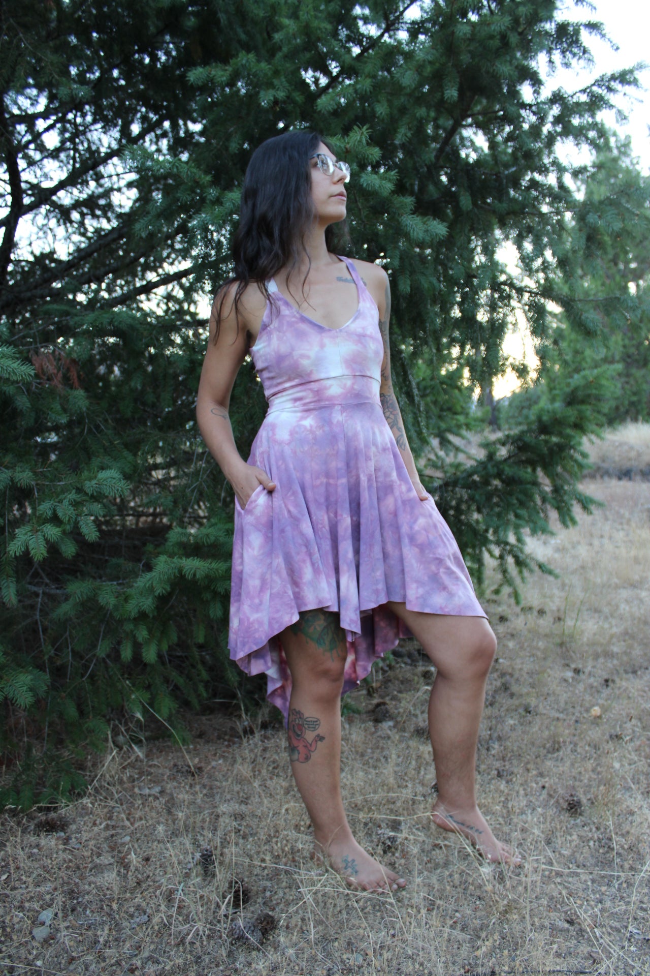 Small HighLow Fairy Dress Rose Quartz Colorway