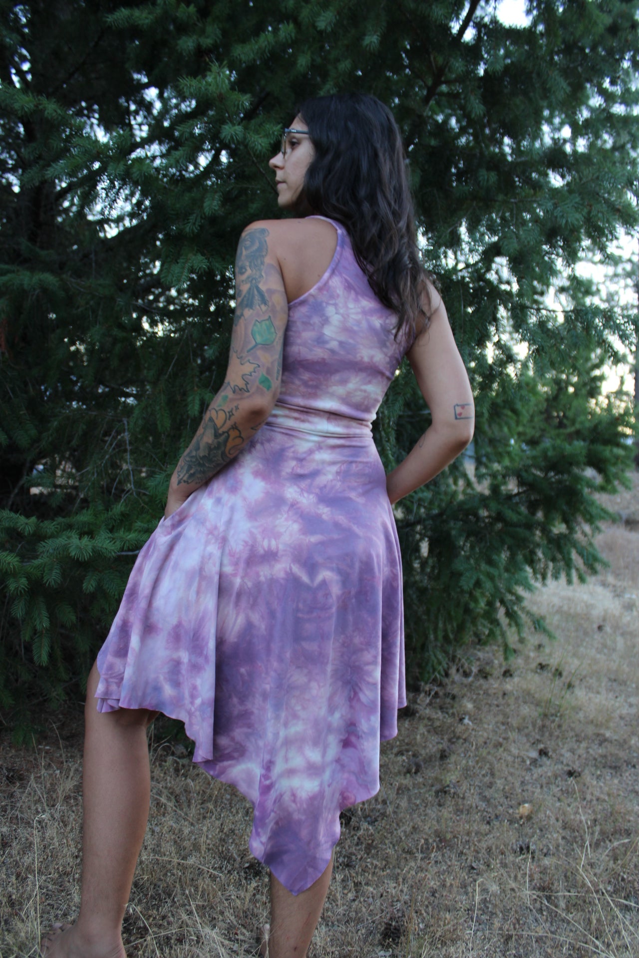 Small HighLow Fairy Dress Rose Quartz Colorway