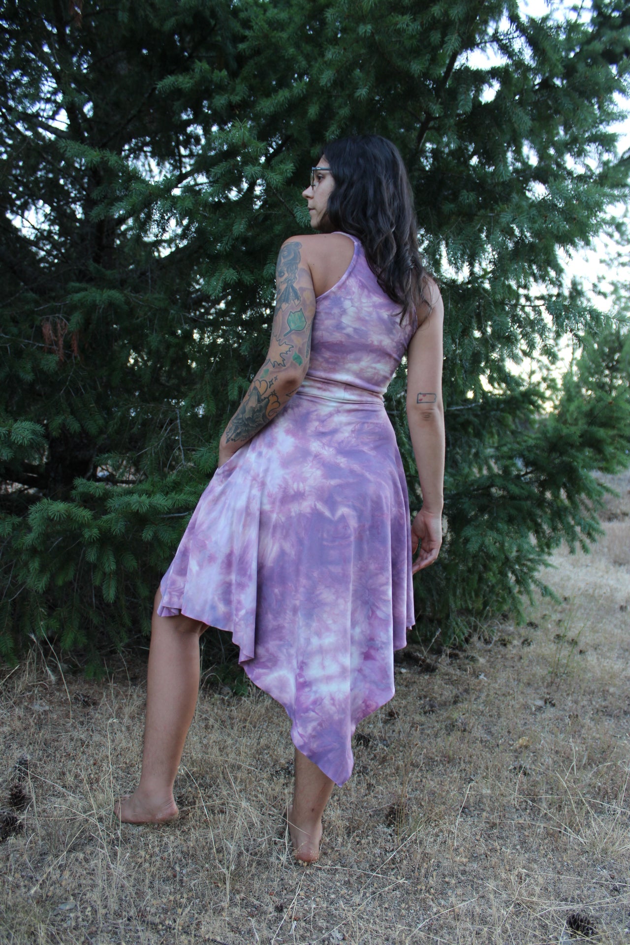 Small HighLow Fairy Dress Rose Quartz Colorway