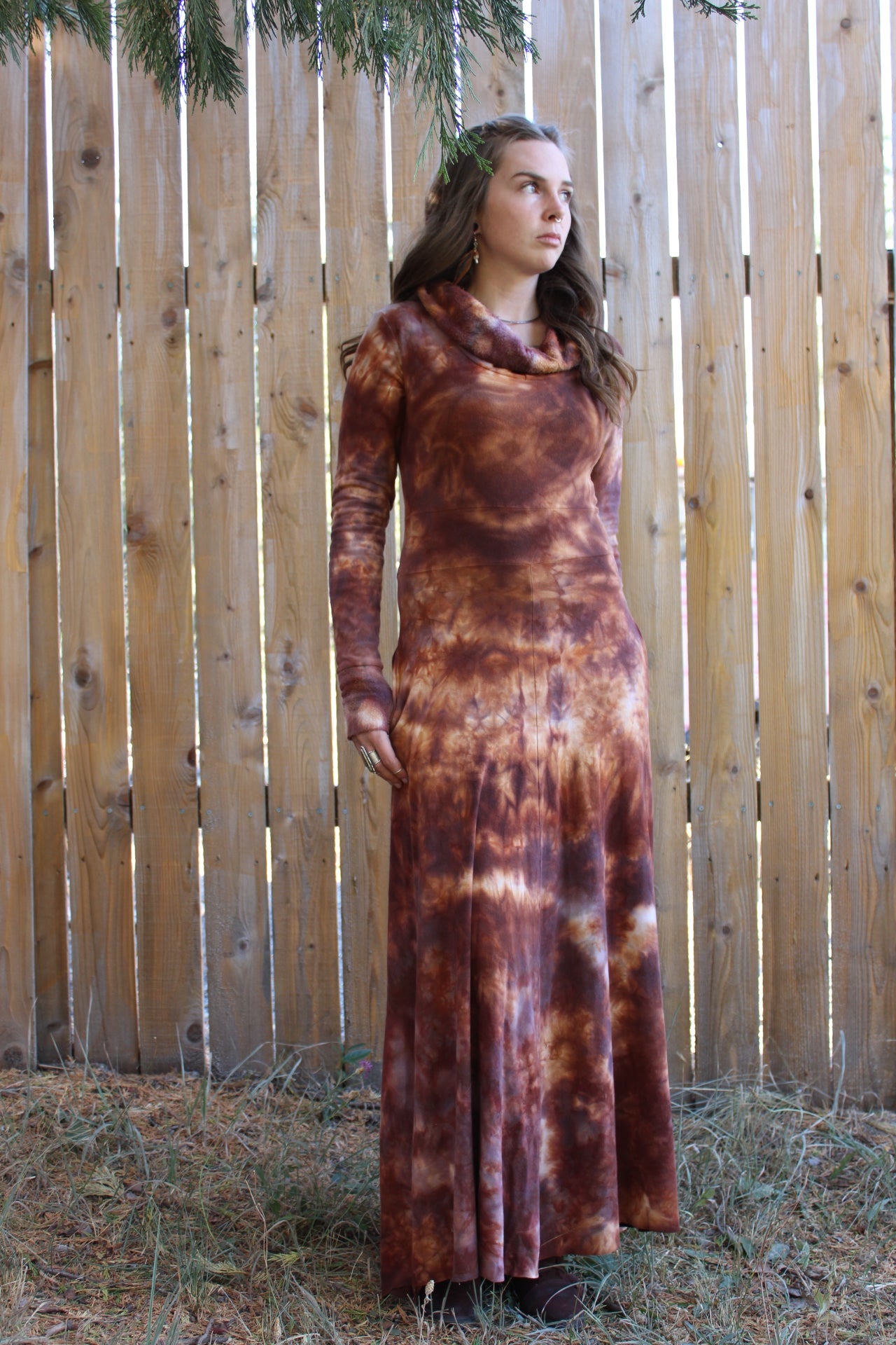 Medium Maxi hooded Fairy Dress Jasper Colorway