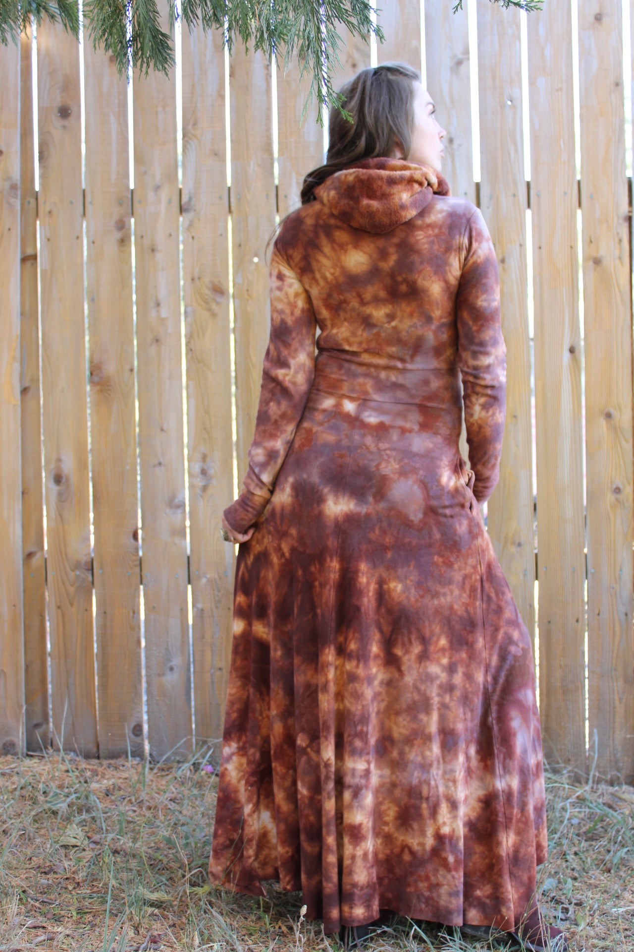 Medium Maxi hooded Fairy Dress Jasper Colorway