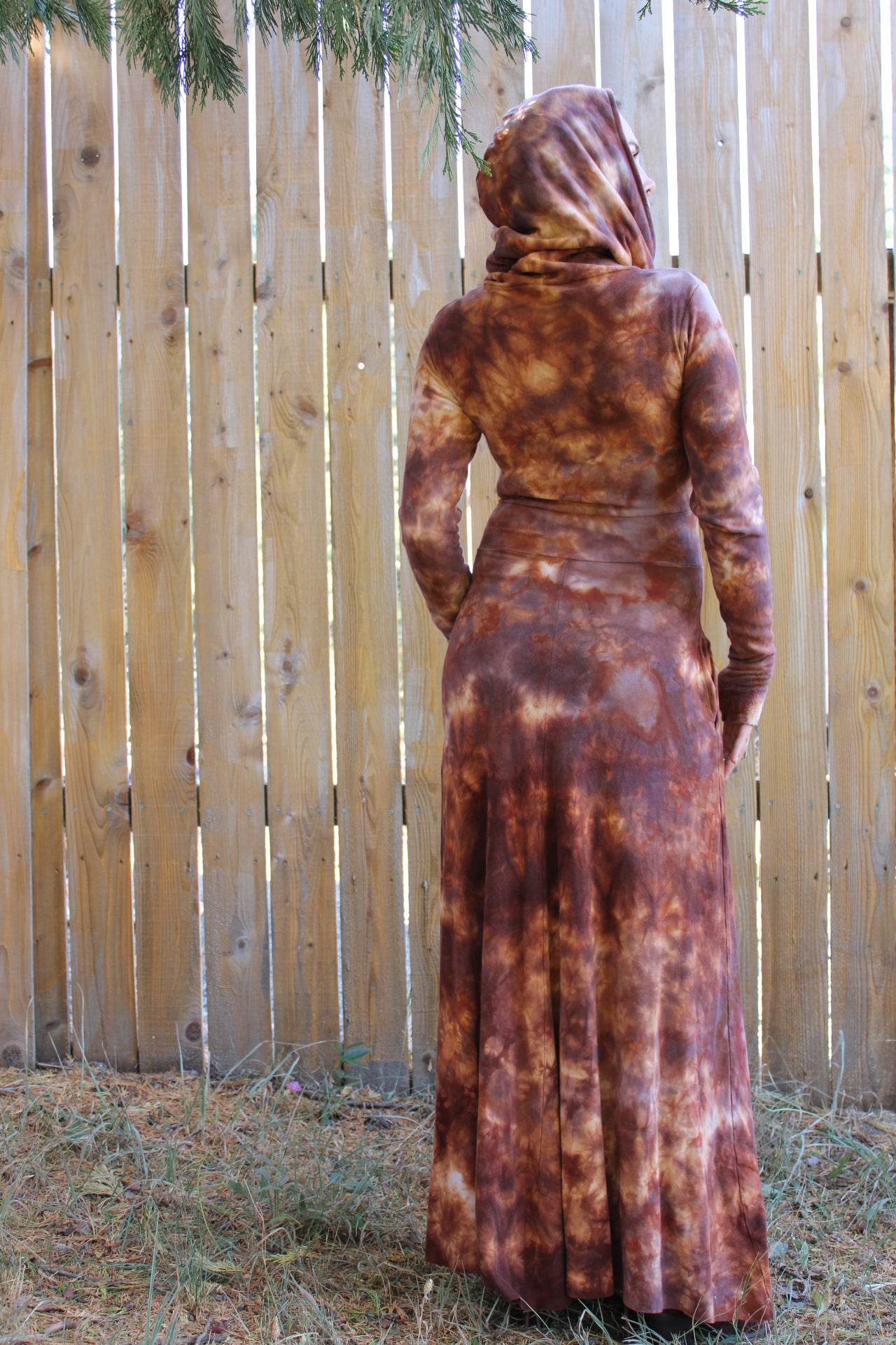 Medium Maxi hooded Fairy Dress Jasper Colorway