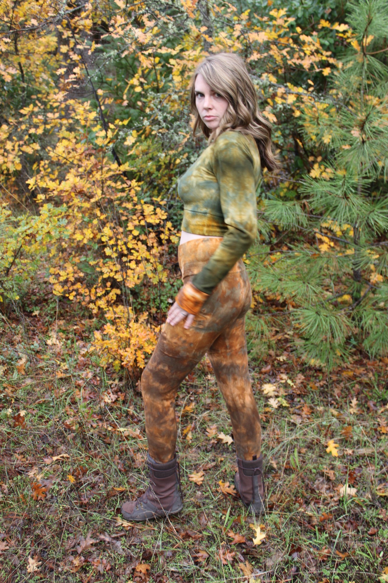 4 Pocket Fleece Legging Amber/Petrified Redwood Colorway