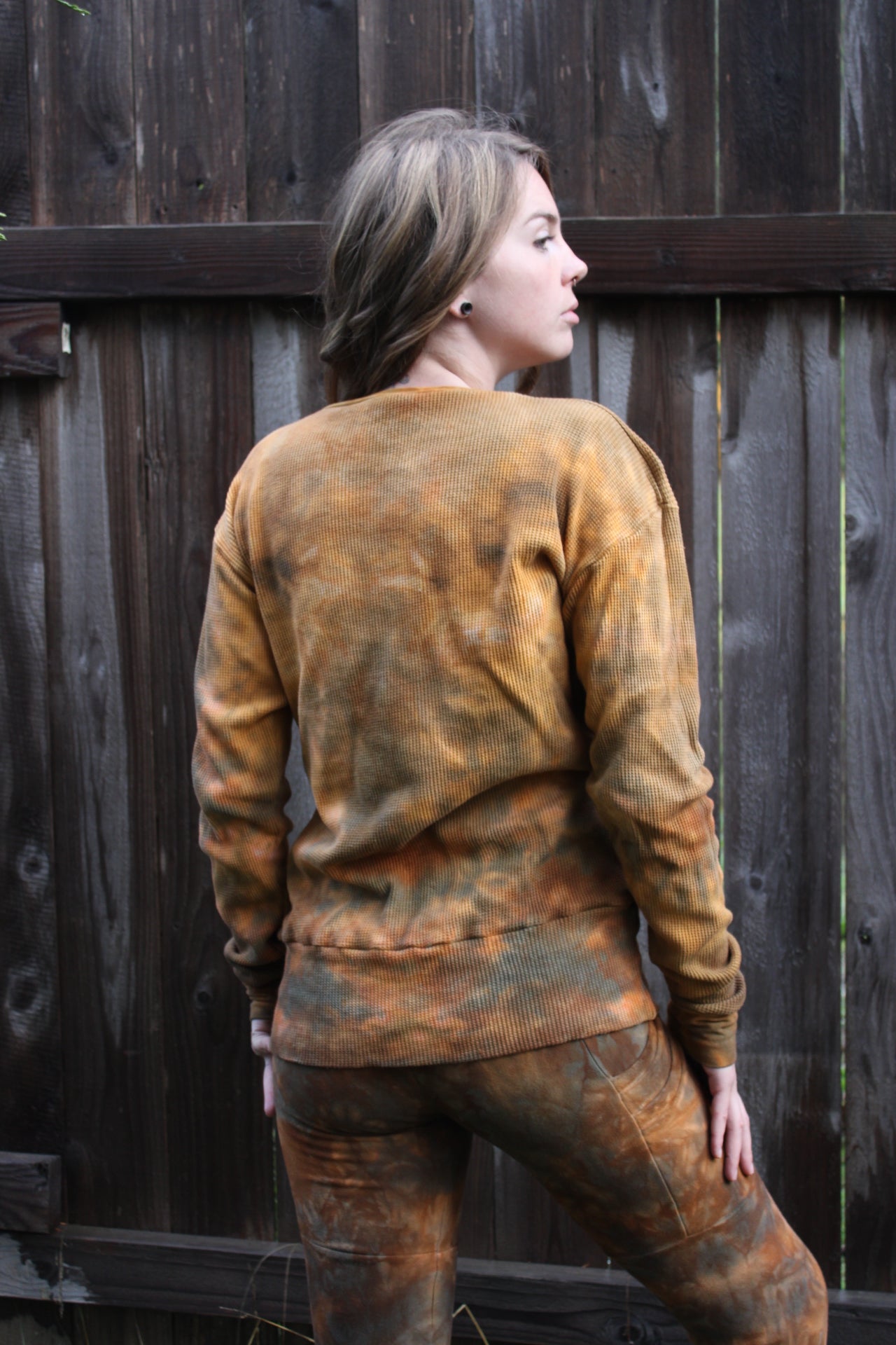 Thermal Slouchy Long Sleeve Amber/Petrified Redwood Colorway