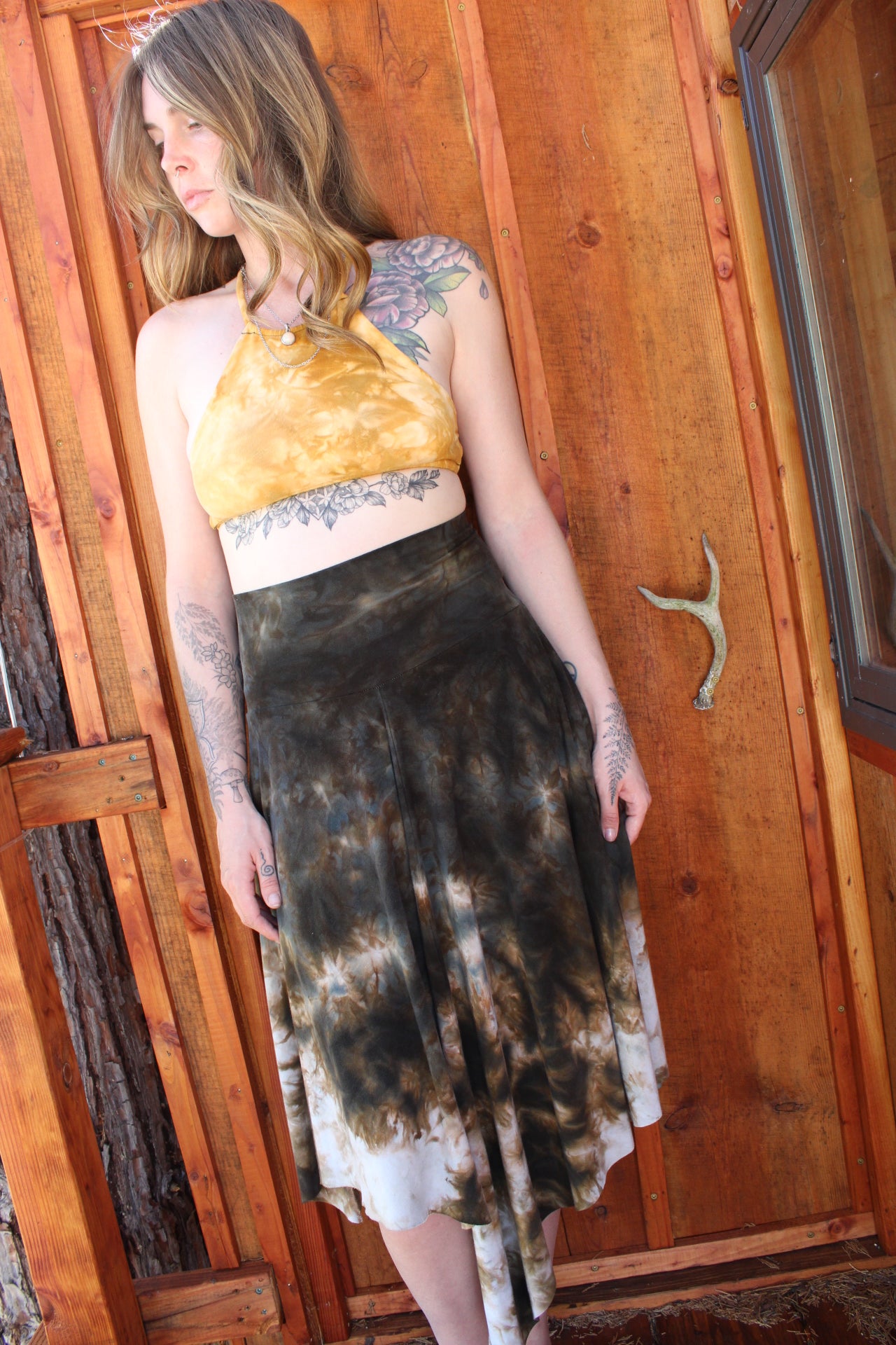 Small Maxi Fairy Reversed Skirt Oregon Green Jasper Colorway