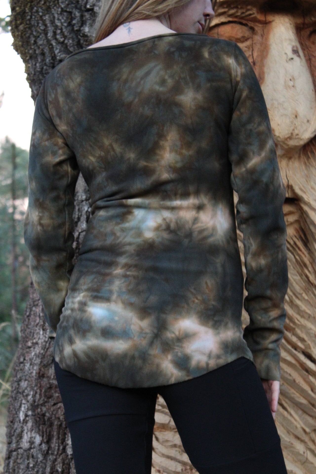 Small Long Sleeve Tunic Oregon Green Jasper Colorway