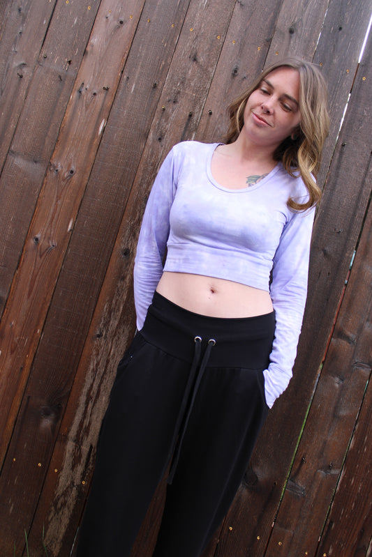 Sold-Custom Large Highwaisted Wo-man Joggers Merino Black