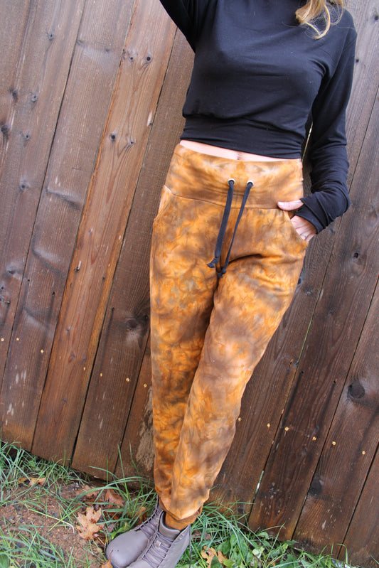 Sold-Custom Small MidHigh Rise Wo-man Joggers Australian Boulder Opal Colorway