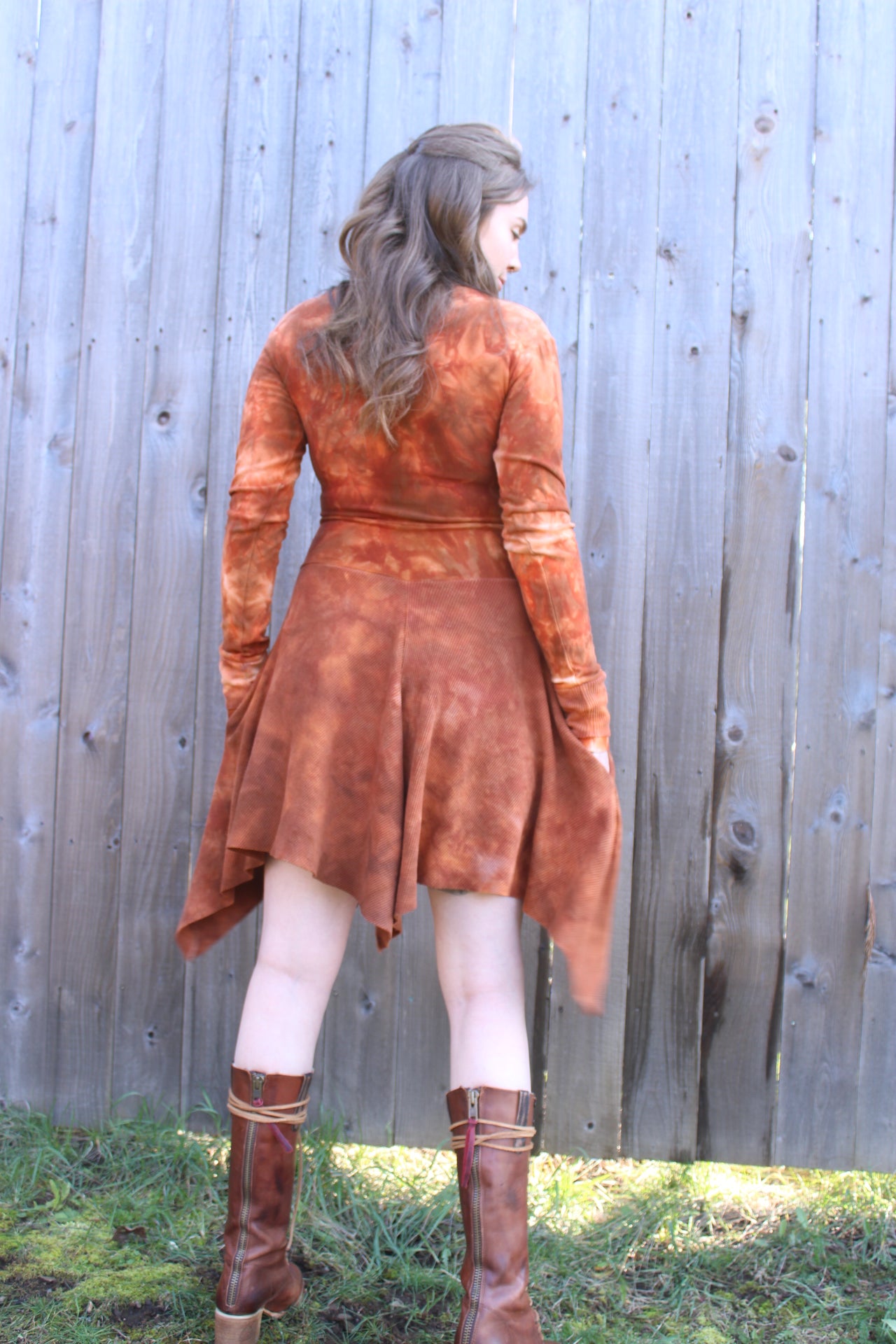 Small 2 Feels Fairy Dress Long Sleeve Carnelian Colorway