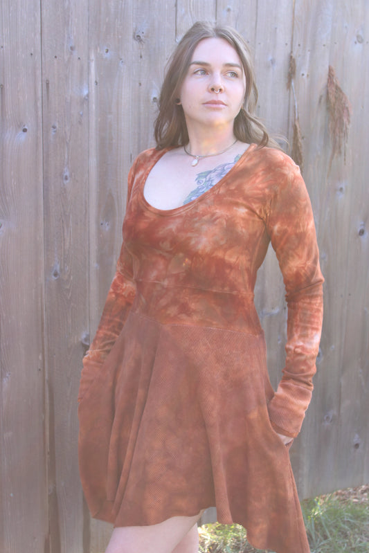 Small 2 Feels Fairy Dress Long Sleeve Carnelian Colorway