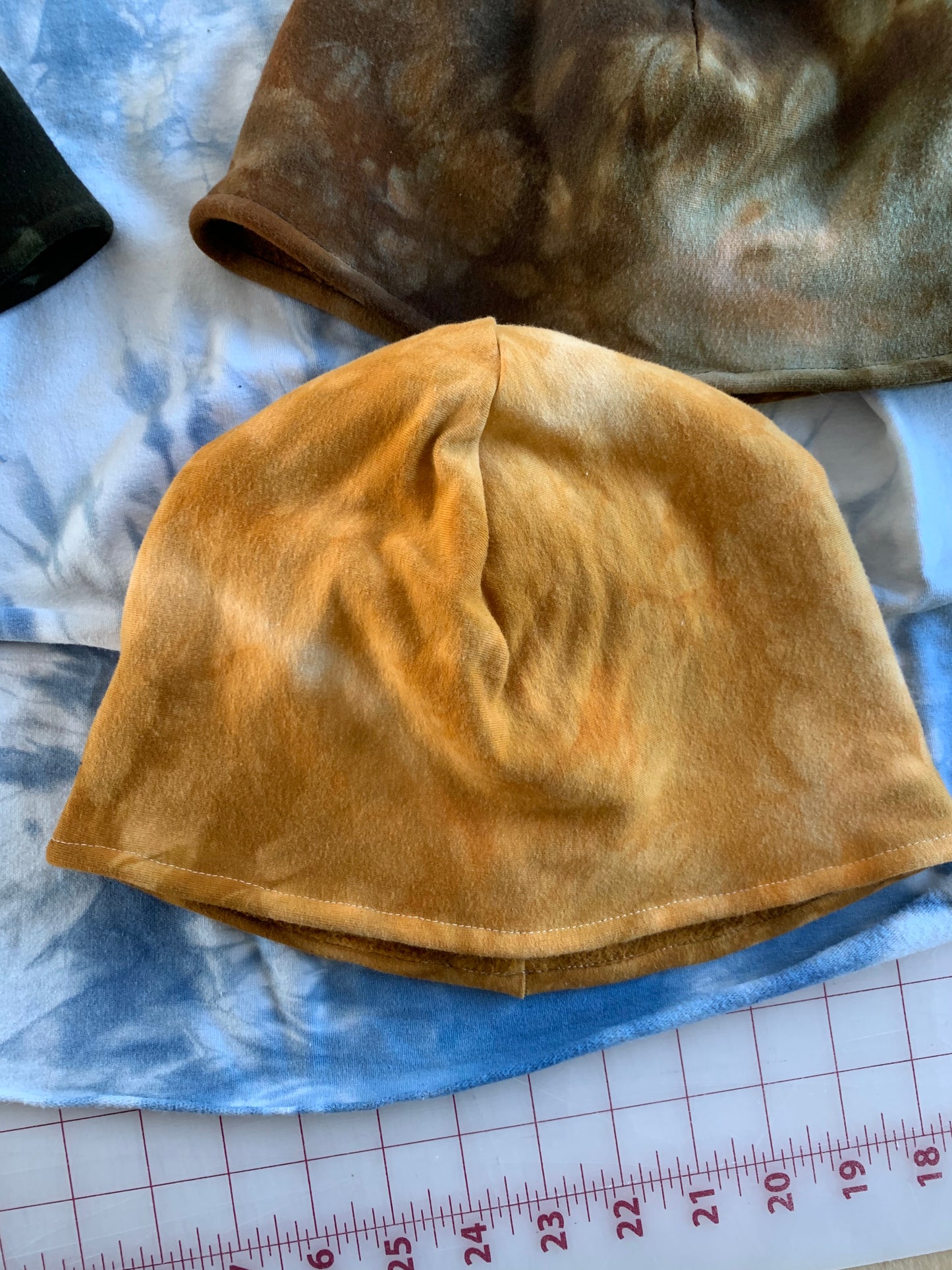 Heavy Fleece Beanie Amber Colorway