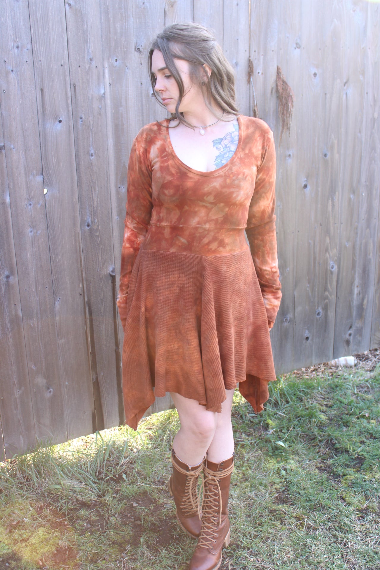 Small 2 Feels Fairy Dress Long Sleeve Carnelian Colorway